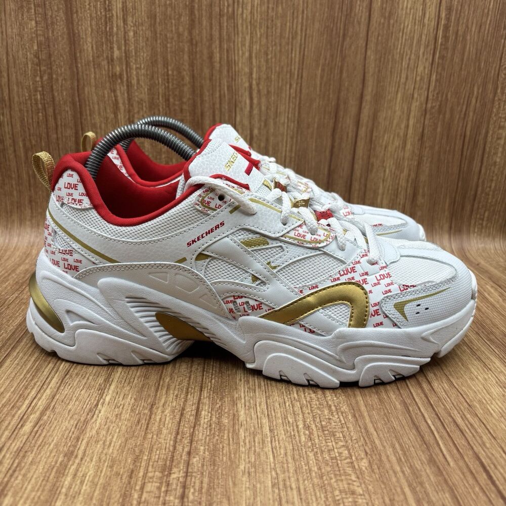 SKECHERS STAMINA V2 - LASTING LOVE Womens SIZE 11 Sneakers‎ HEART LOVE CHARMS